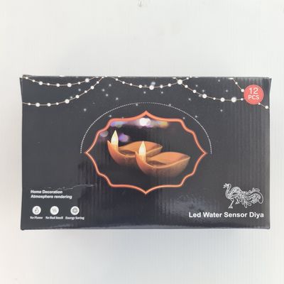 Led Water Sensor Diya Big Boxof 12pc