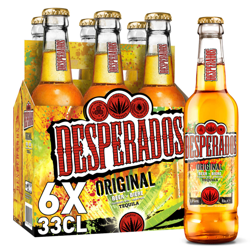 Desperados Bier Tequila Fles 6 x 33 cl