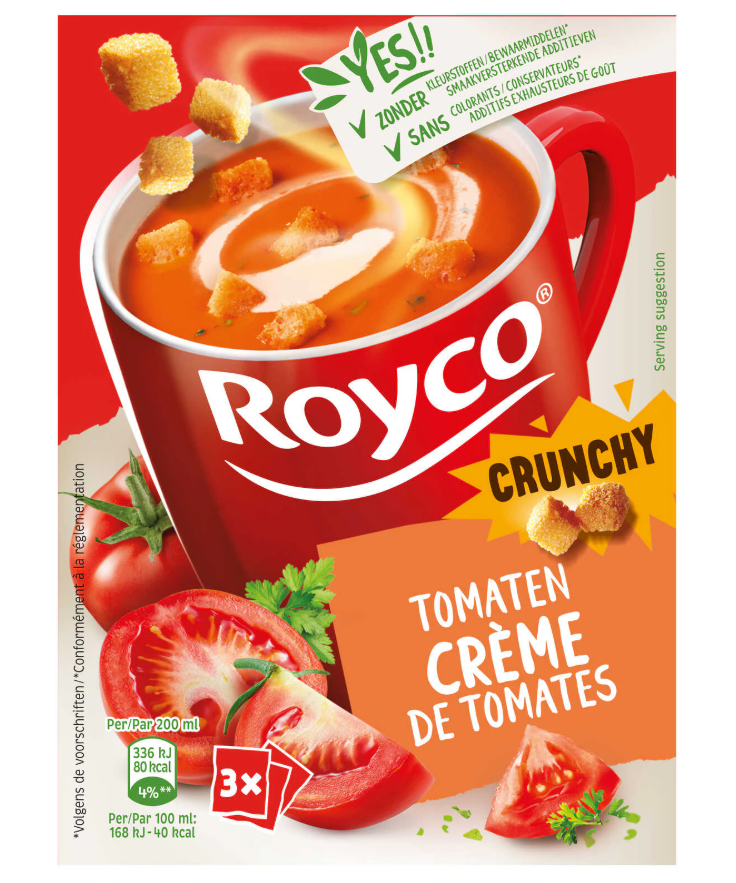 Royco Soep Tomatencreme Crunchy 3 st