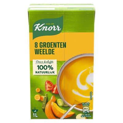 Groentenweelde met 8 groenten Soep in brik Knorr - 1 liter