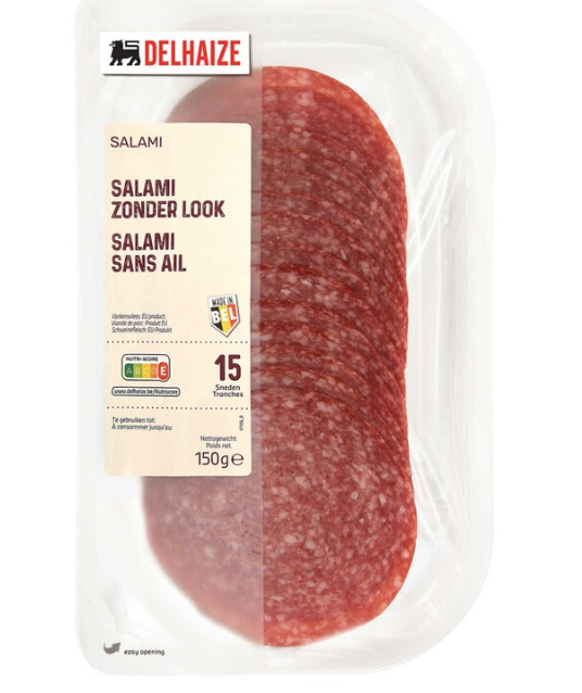 Delhaize Salami zonder Look