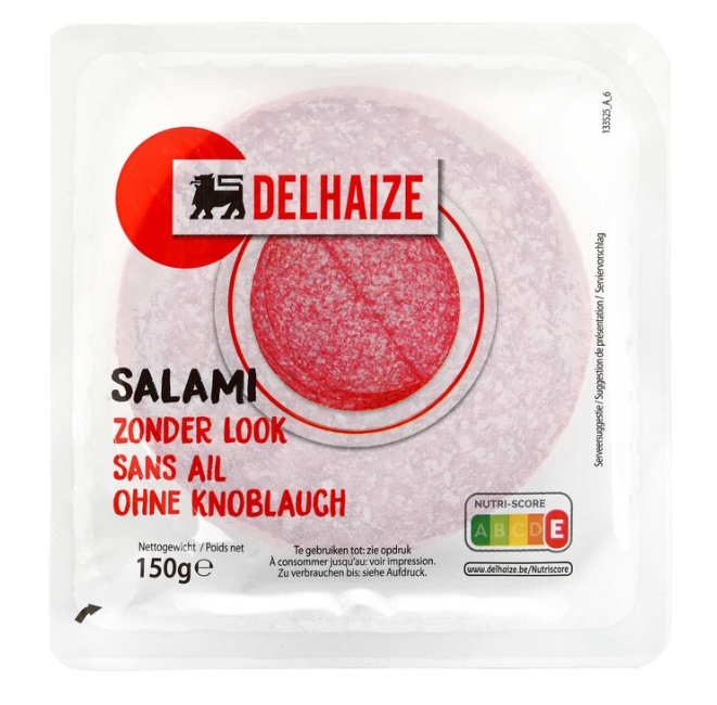 Delhaize Salami Zonder Look