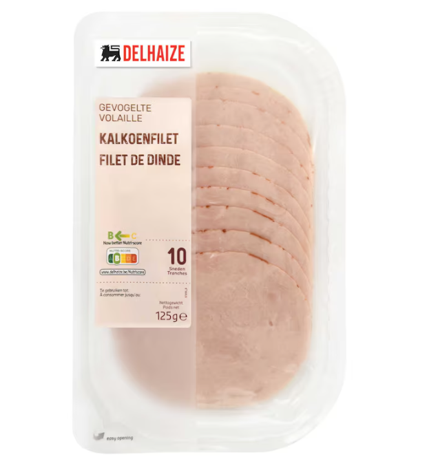 Delhaize Kalkoenfilet Sneetjes