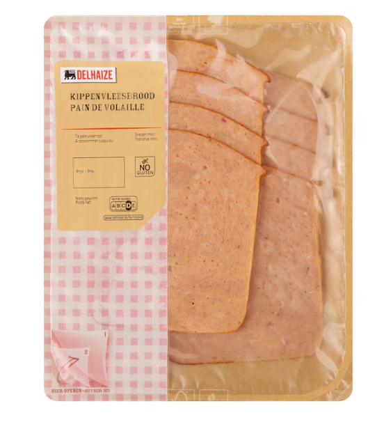 Delhaize Kippenvleesbrood +-150gr
