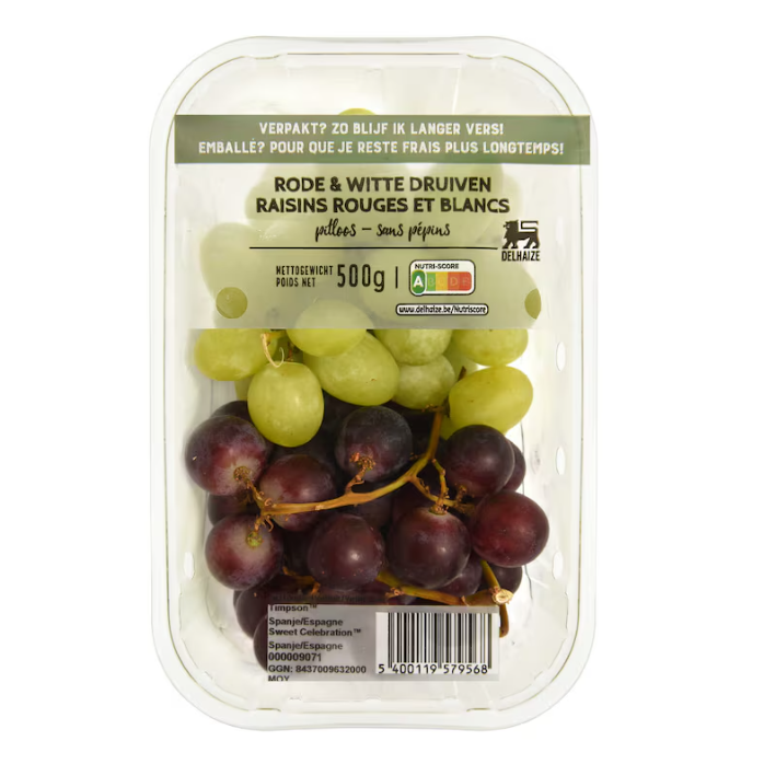Delhaize Druiven Zonder Pit Mix 500GR