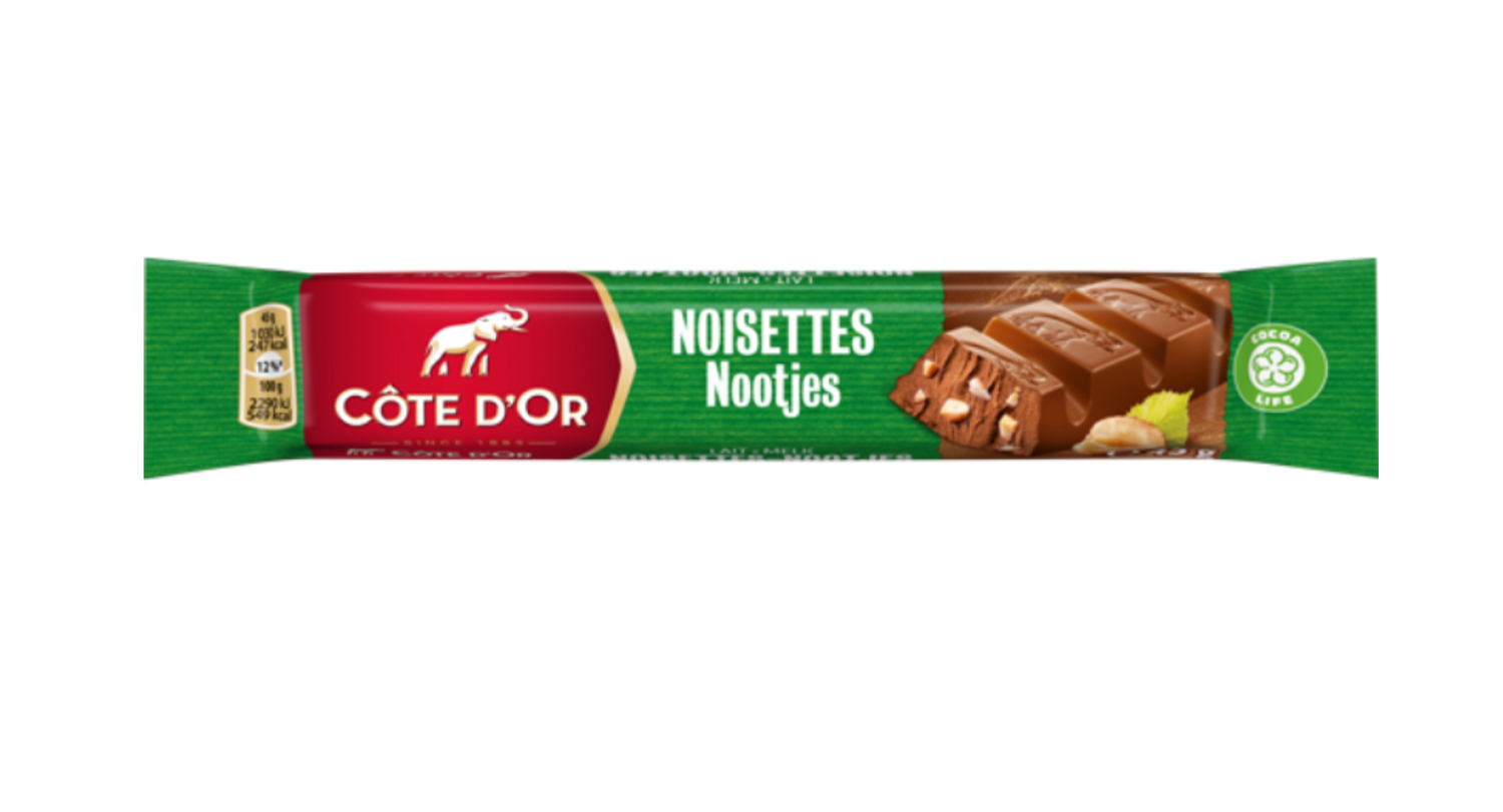 CÔTE D&#39;OR Nootjes Melkchocolade Reep