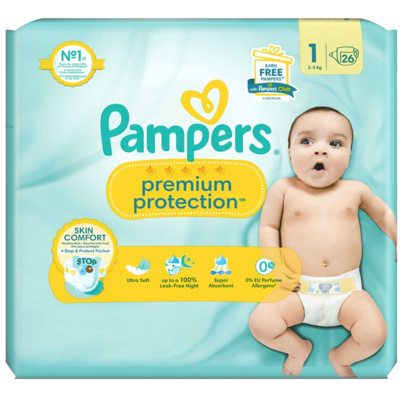 Pampers Premium Collection Maat 1 Luiers 26ST
