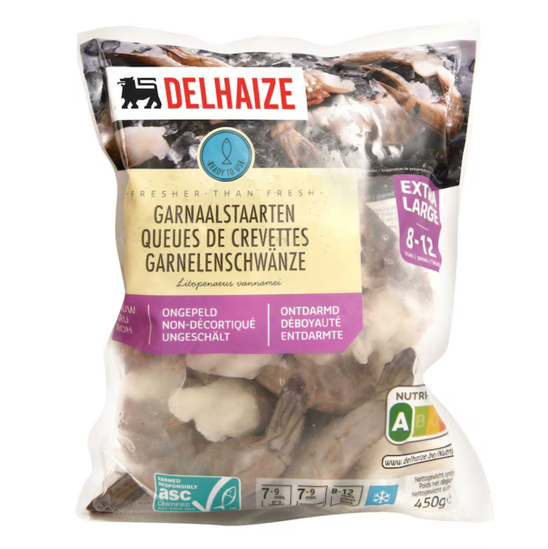 Delhaize Rauwe Garnalen 8/12