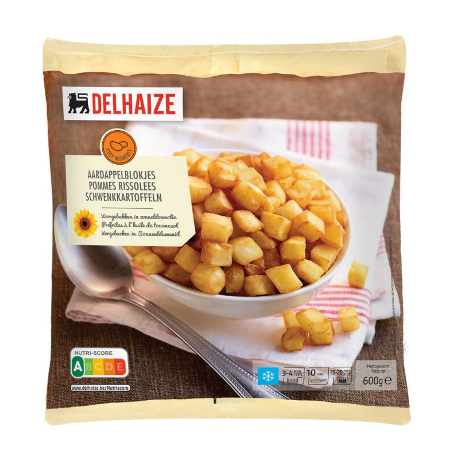 Delhaize Aardappelblokjes 600gr