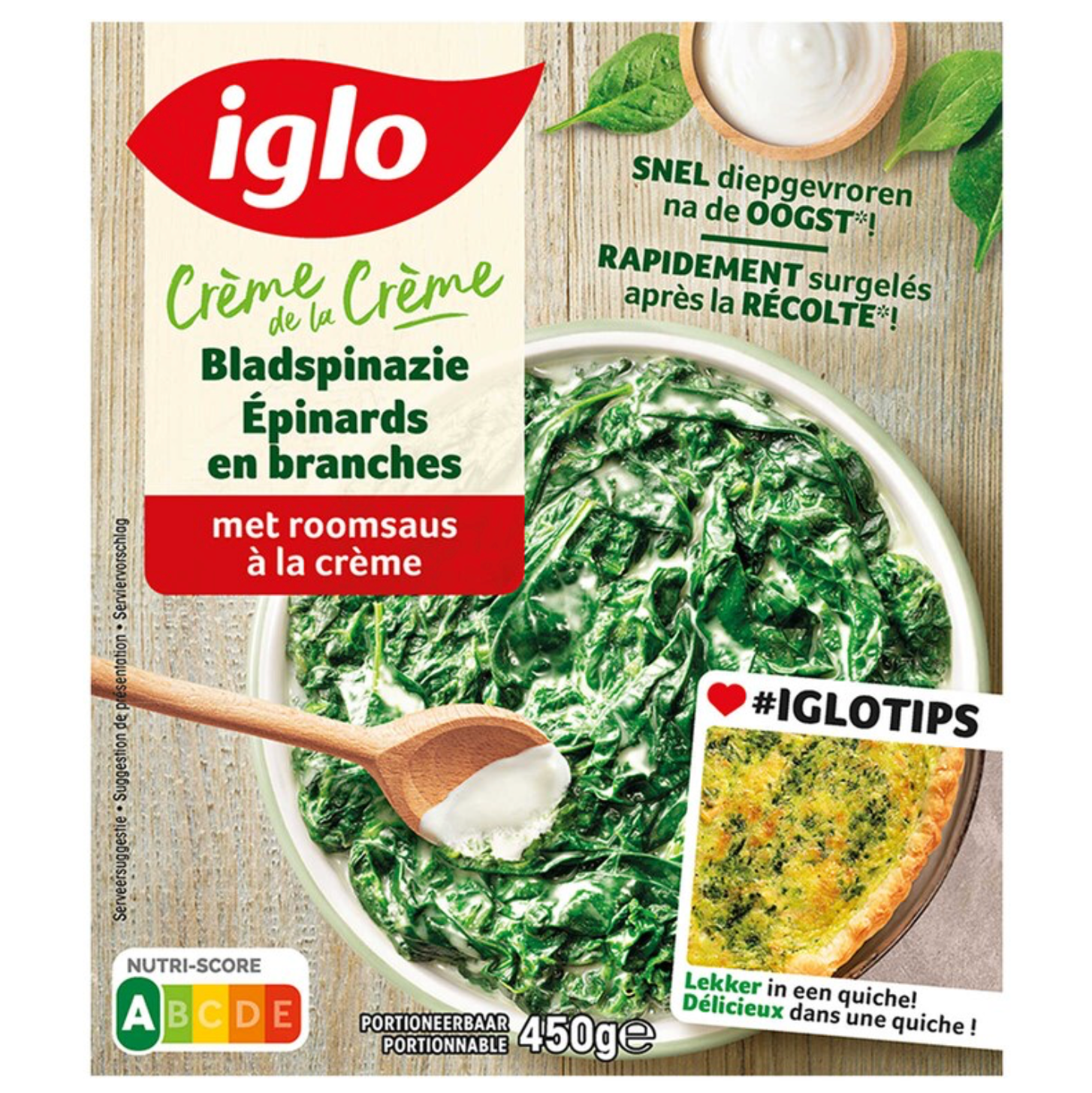 Iglo Spinazie met Roomsaus 450gr