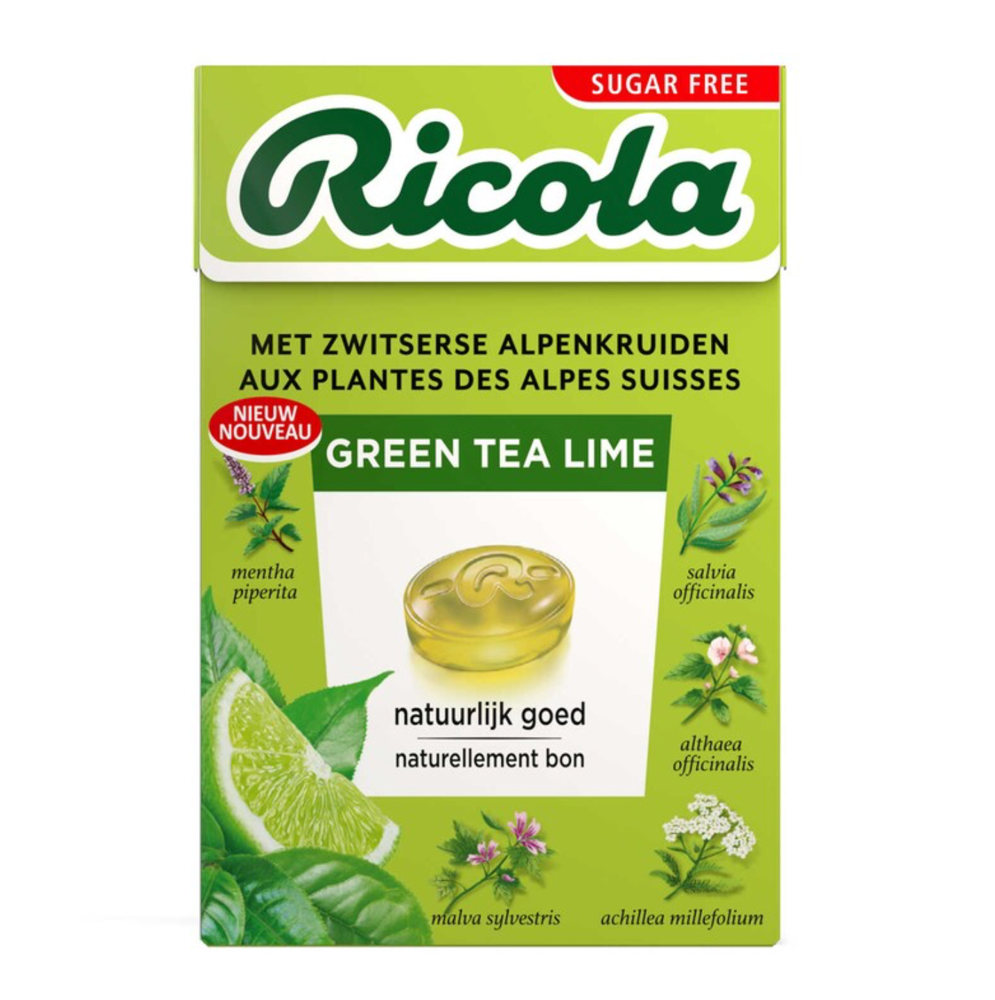 Riucola Groene Thee Limoen Kruidenpastilles