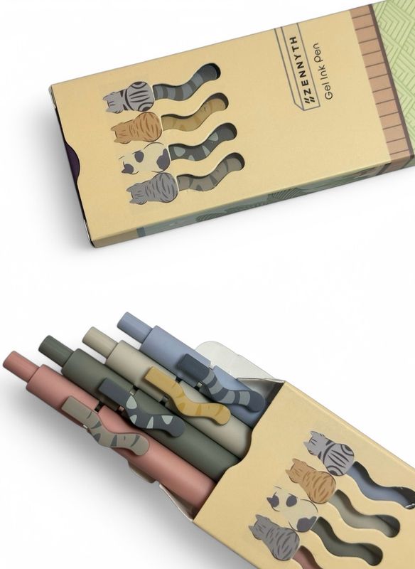 Set Boligrafos: Curious Cat