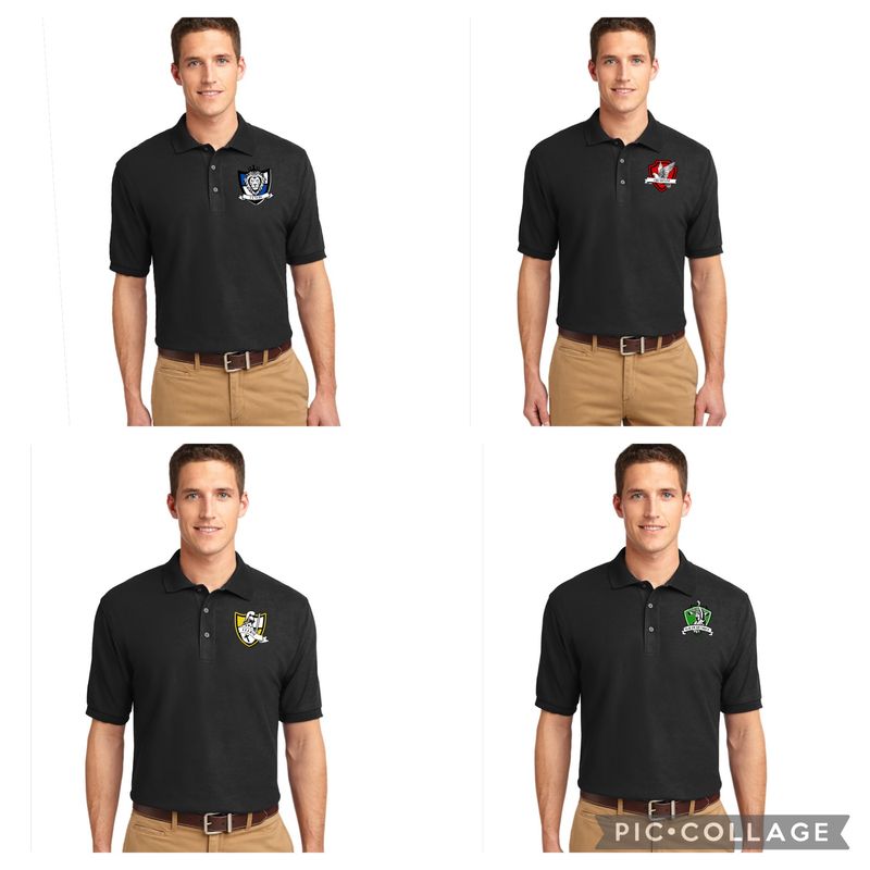 POLO WITH EMBROIDERED HOUSE PATCH LOGO (ADULT)