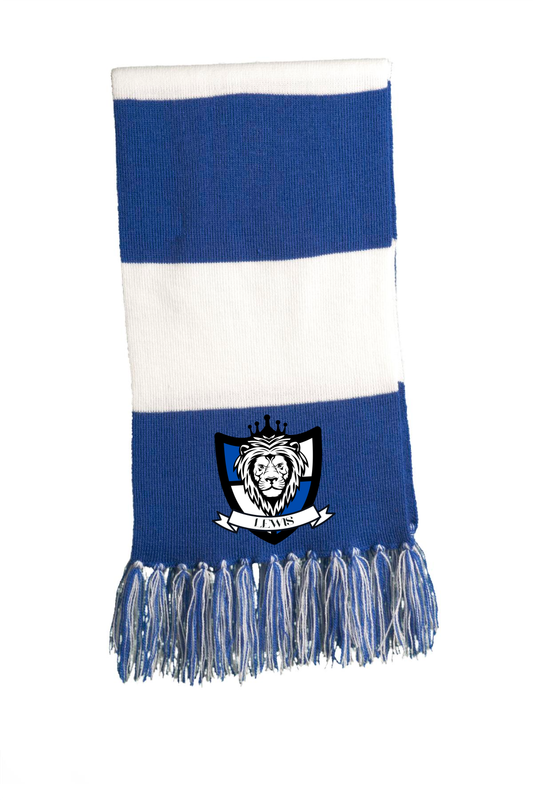 HOUSE SCARF WITH EMBROIDERED PATCH