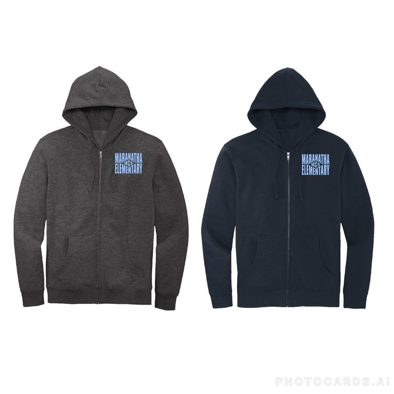 MARANTHA  ELEMENTARY MCS FULL ZIP HOODIE (ADULT)