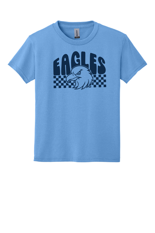 CHECKERED EAGLES SOFT TEE (ADULT)