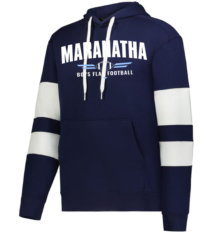 MARANATHA BOYS FLAG FOOTBALL HOLLOWAY HOODIE WITH STRIPES ON SLEEVES (YOUTH)