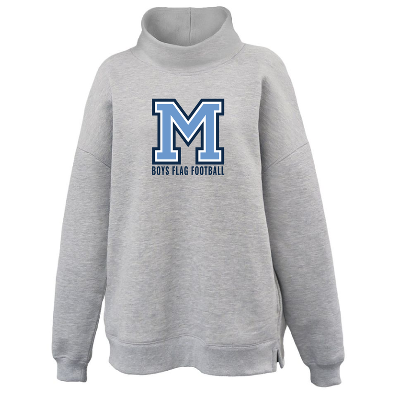 BOYS FLAG FOOTBALL OVERSIZED MOCKNECK (LADIES)