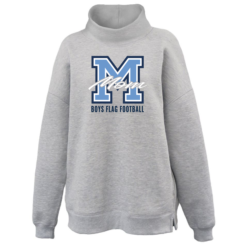 BOYS FLAG FOOTBALL OVERSIZED MOCKNECK (LADIES)
