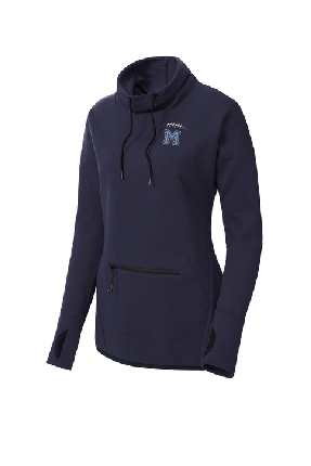 MARANATHA FOOTBALL LEFT CHEST M WITH LACES COWL NECK