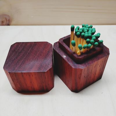 Padauk Matches Container