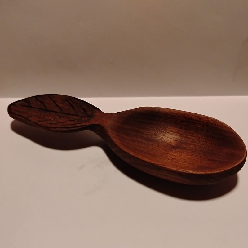 Wood Hand Carved Coffee Scoop