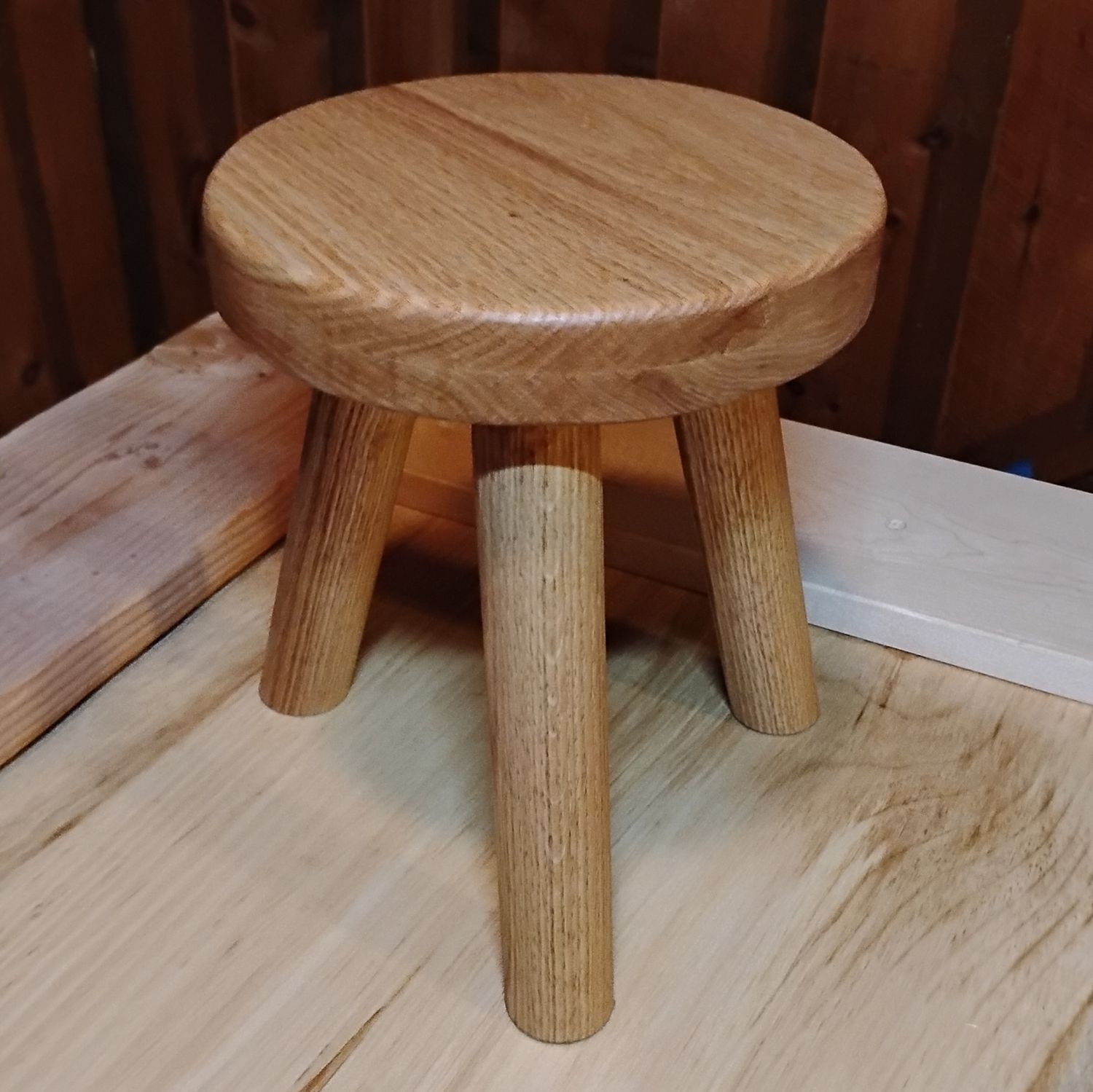 Three Legged Oak Stool 11x16