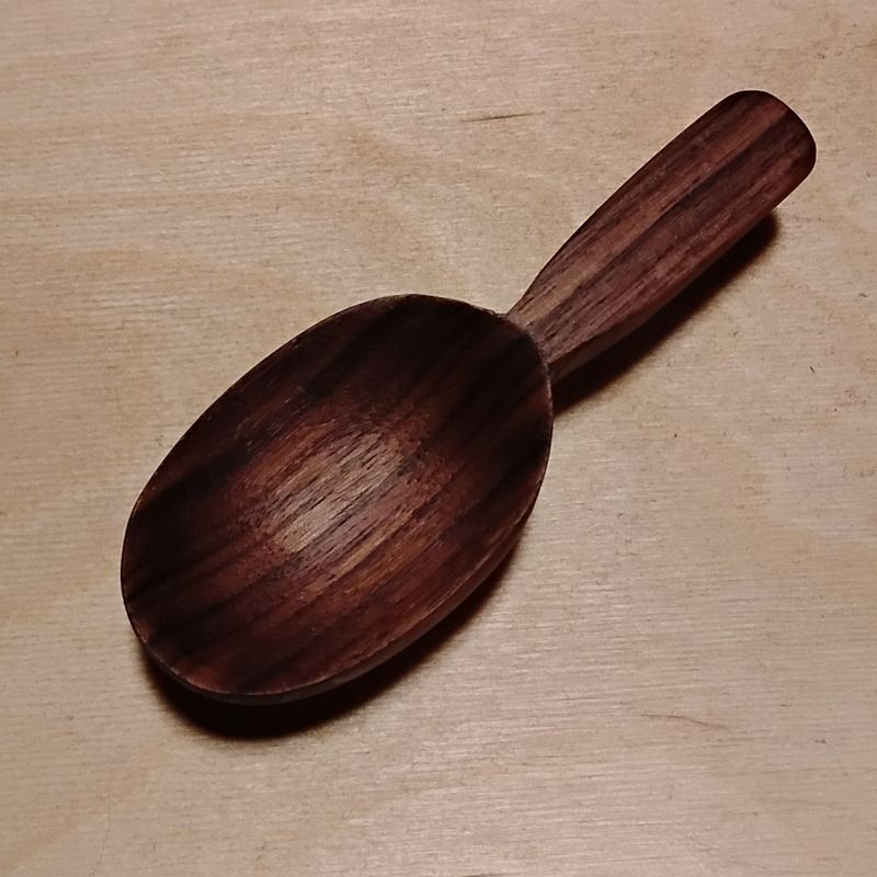 Walnut Coffee Scoop / Hand Carved Scoop