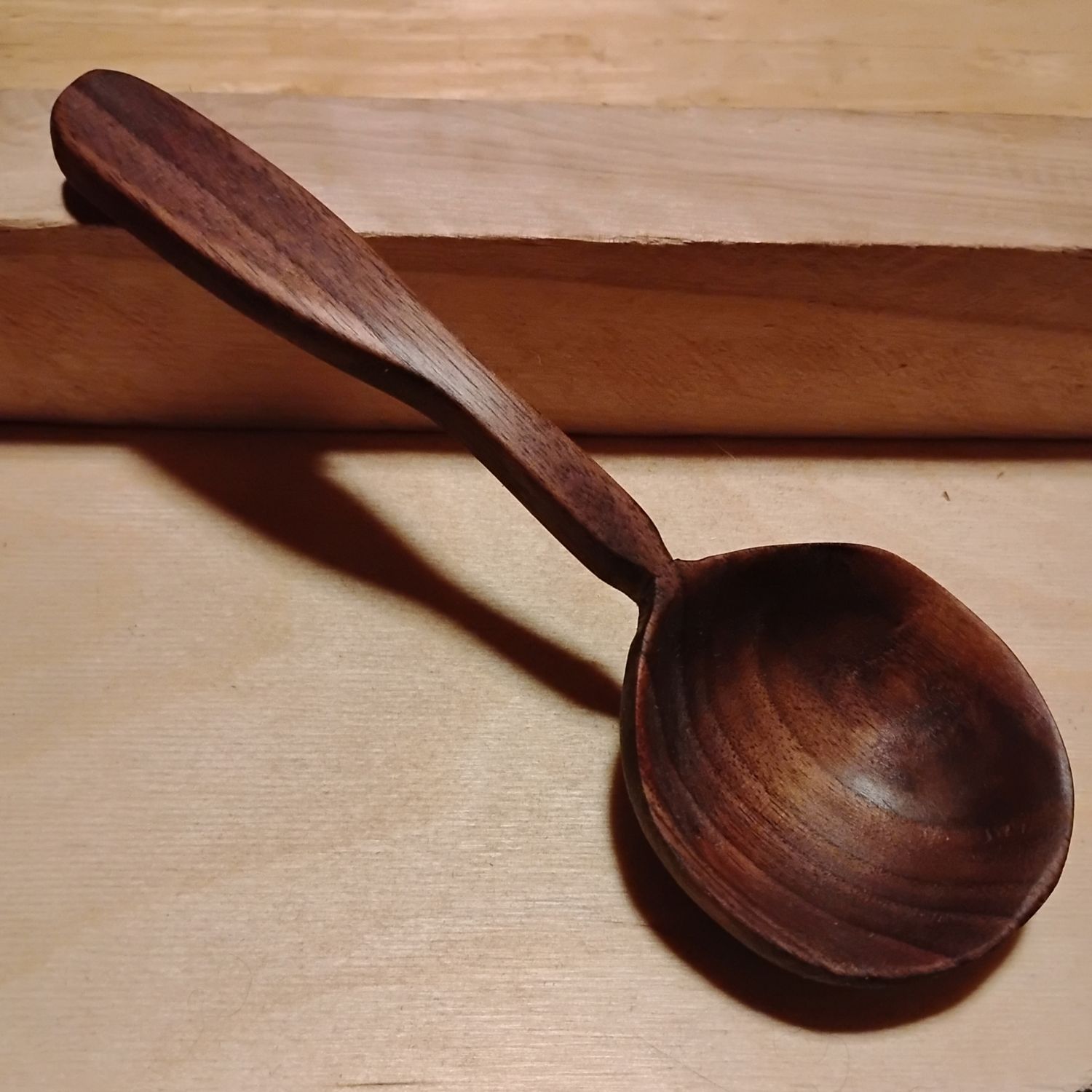 Gravy Ladle Hand Carved / Walnut Ladle / Kitchen Scoop