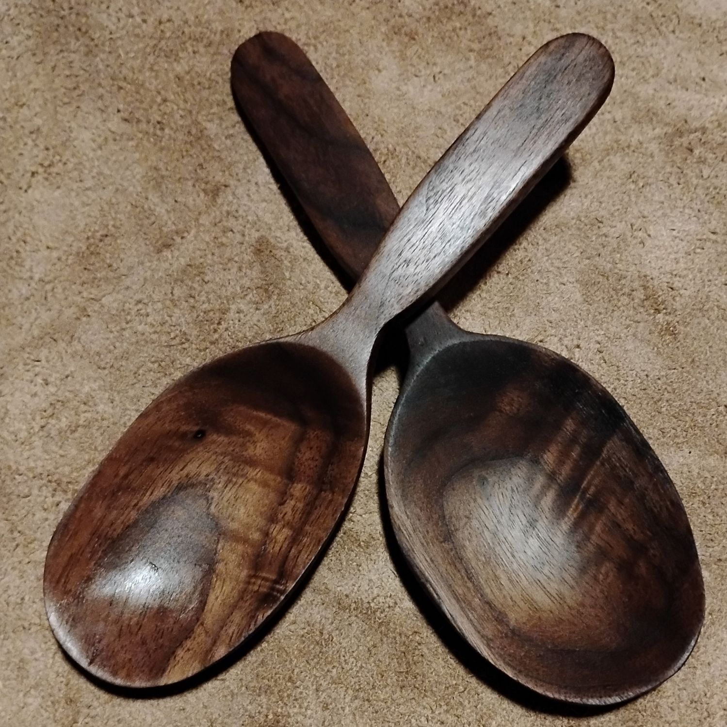 His &amp; Her Eater Set / Hand Carved Eaters