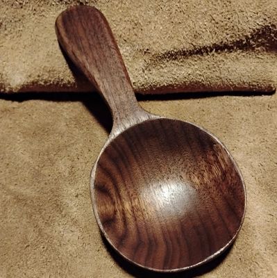 Walnut Sugar Scoop / Kitchen Scoop