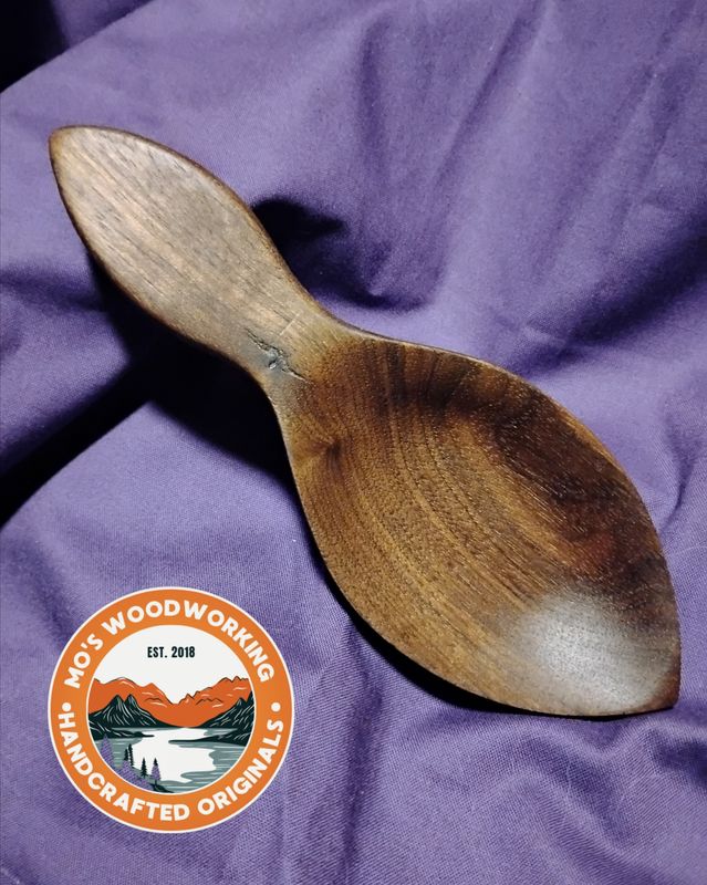 Walnut Hand Carved Spoon Rest