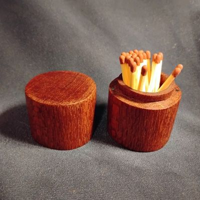 Tigerwood Matches Container