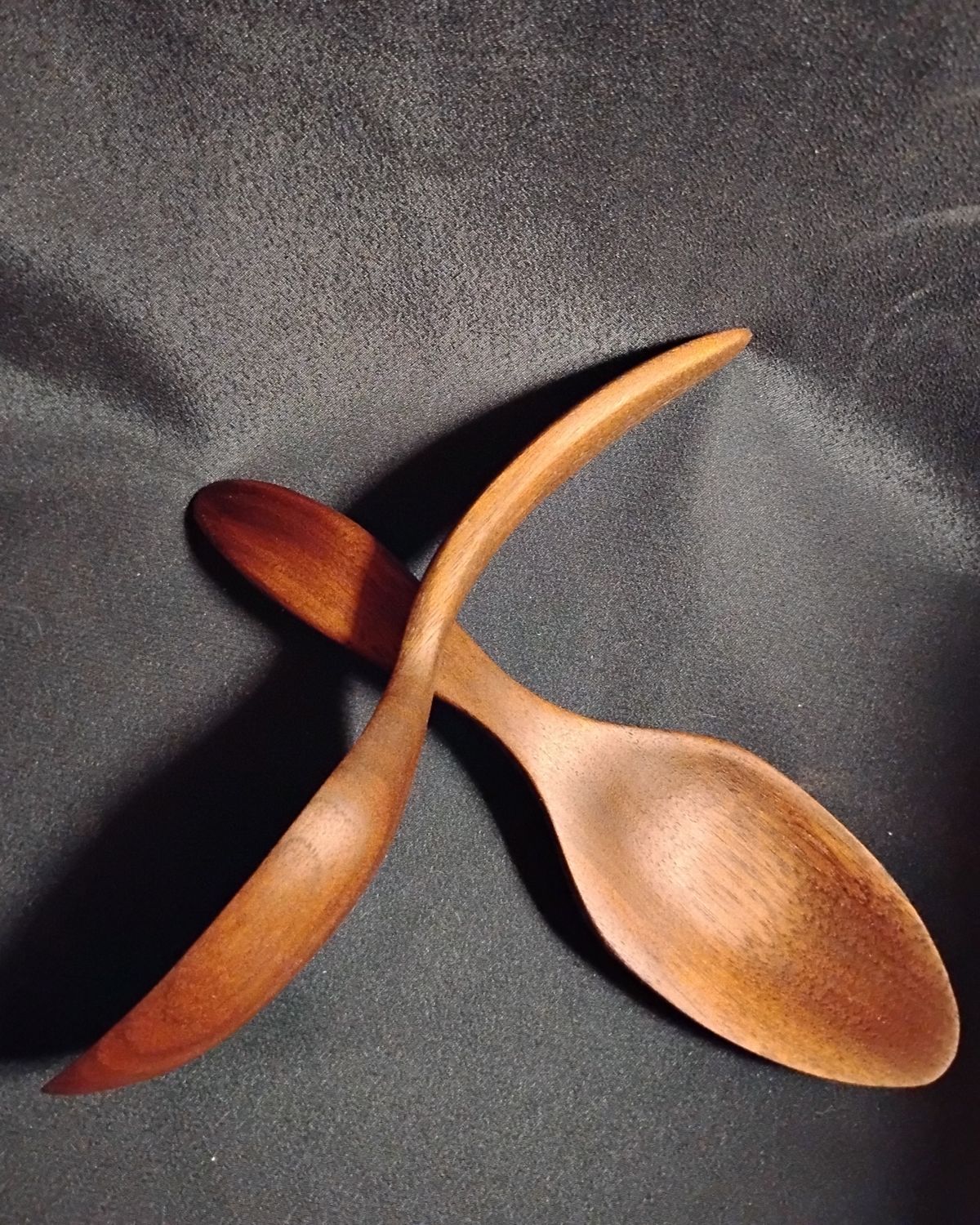 Easy Grip Spoon / Wooden Walnut Eater / Handicap Spoon