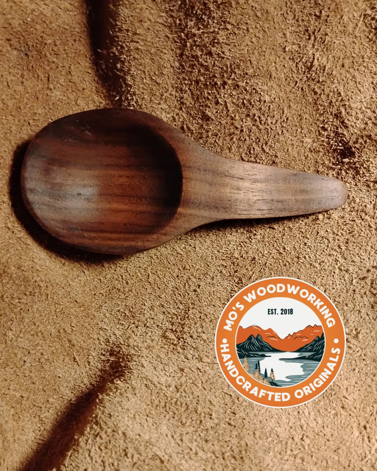 Coffee Scoop / Hand Carved / Walnut Scoop