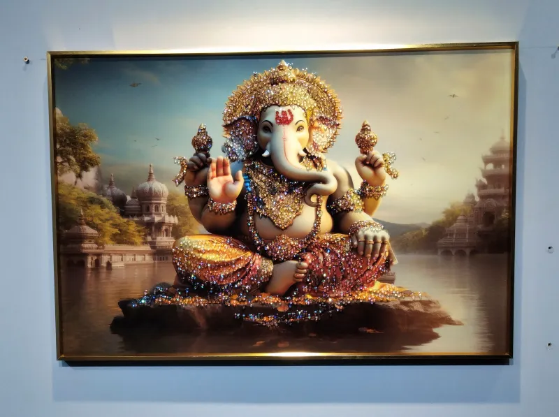 Ganesha Crystal Frame