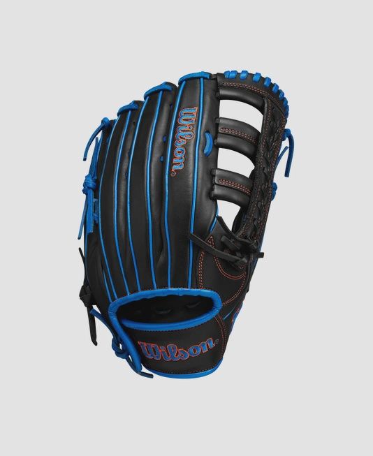 Wilson A1000 12.25&quot; BB Glove Black/Royal Blue/Orange, Hand: Left Handed