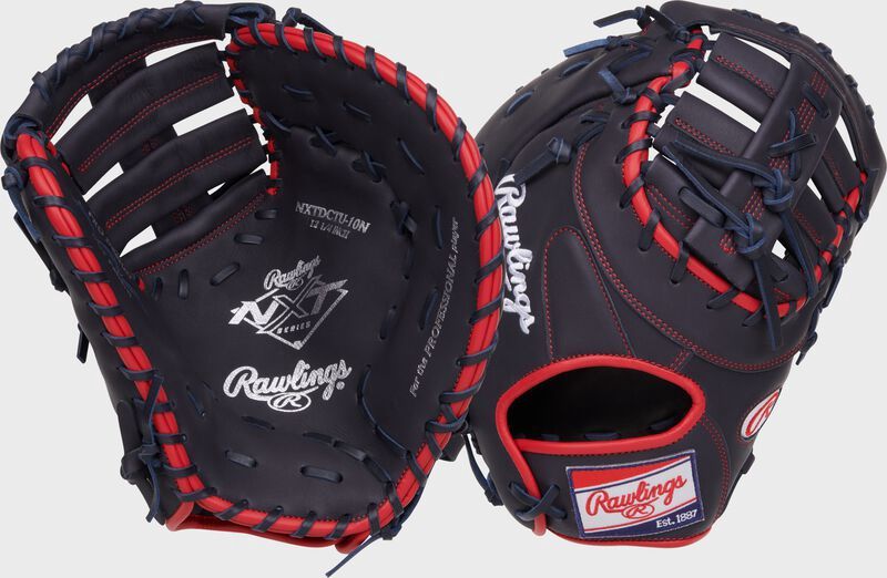 Rawlings NXT Series 1B Mitt Navy/Red 12.25&quot;, Hand: Left Handed