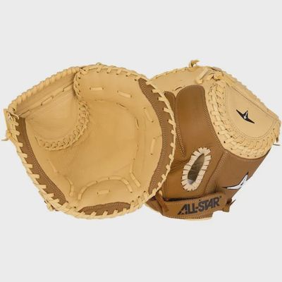 All-Star FP Catcher&#39;s Mitt LHT Cream/Brown 33.5&quot;
