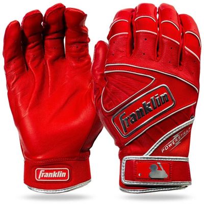 Franklin Powerstrap Red Adult Batting Gloves