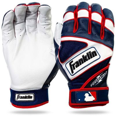 Franklin Powerstrap Red/White/Blue Adult Batting Gloves