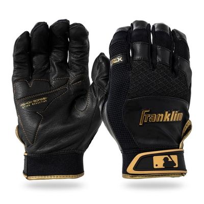 Franklin Shok-Sorb X Black/Gold Youth Batting Gloves
