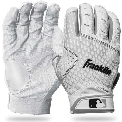 Franklin 2ND Skinz White Adult Batting Gloves