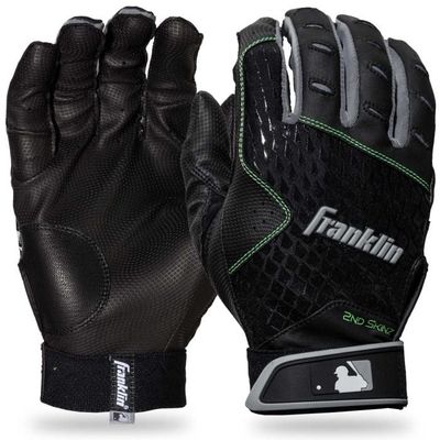 Franklin 2ND Skinz Black Adult Batting Gloves