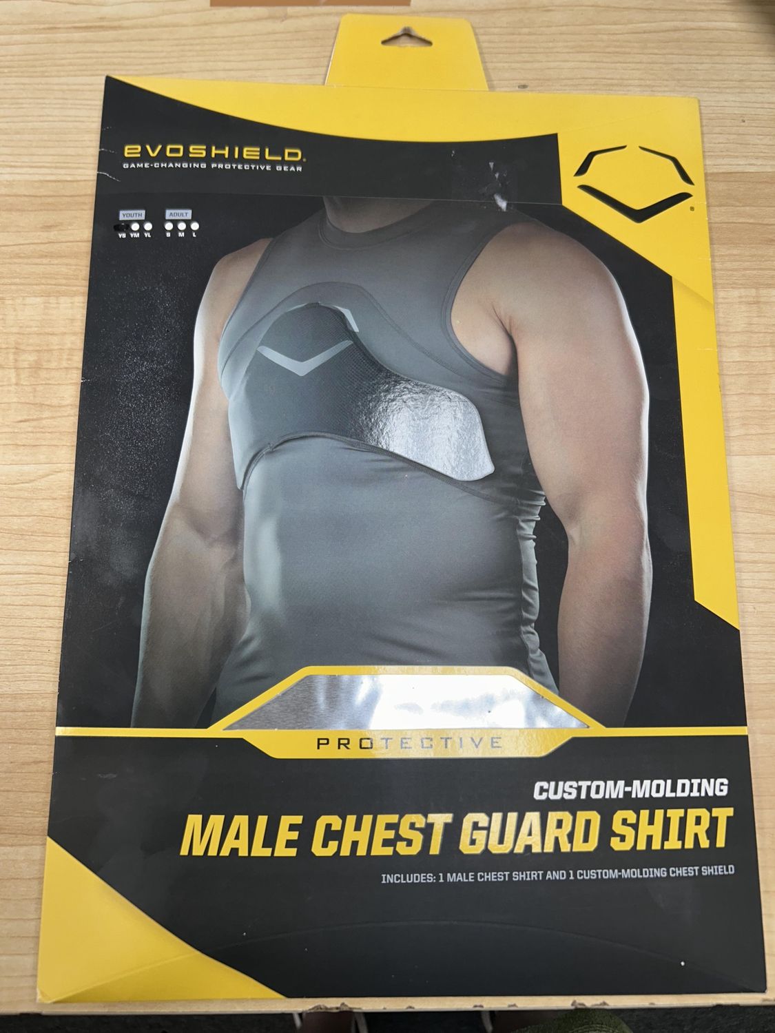 Evoshield Male Protective Chest Guard Custom Molding, Size: Youth Small