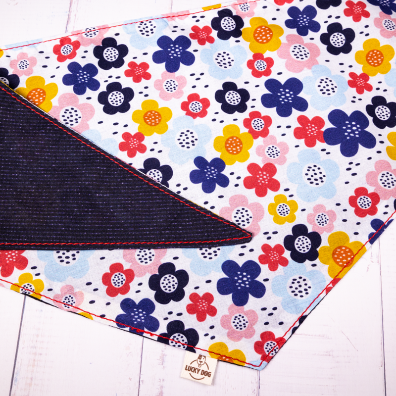 Dog bandana &quot;FLOWER POWER PRETTY&quot;