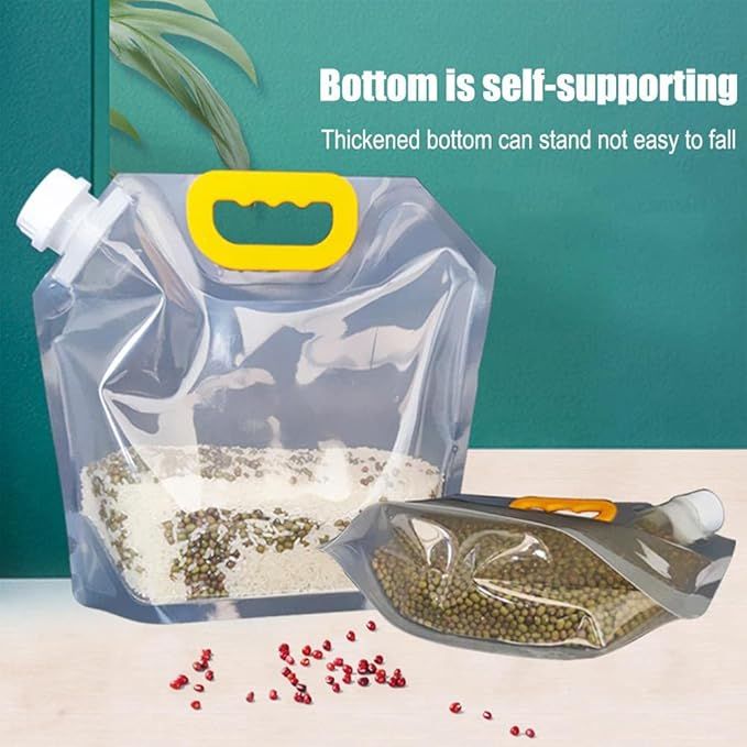 Reusable 10 pcs Transparent Grain Storage Bags