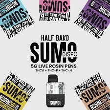 5 gram Half Bak'd Rosin Blend Sumo Disposable, Flavour: Purple Churros, Strain: Sativa