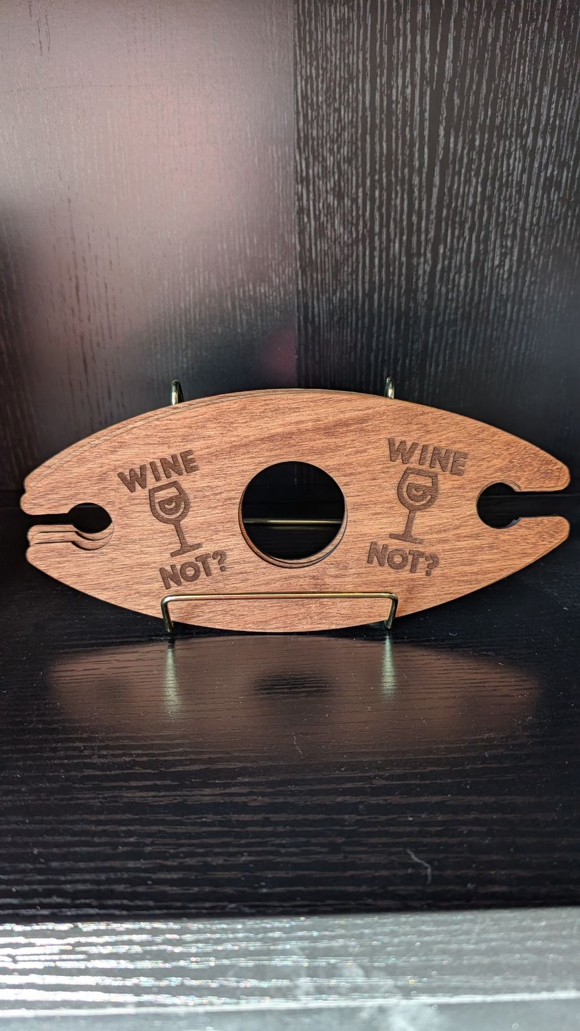 wine and glasses holder