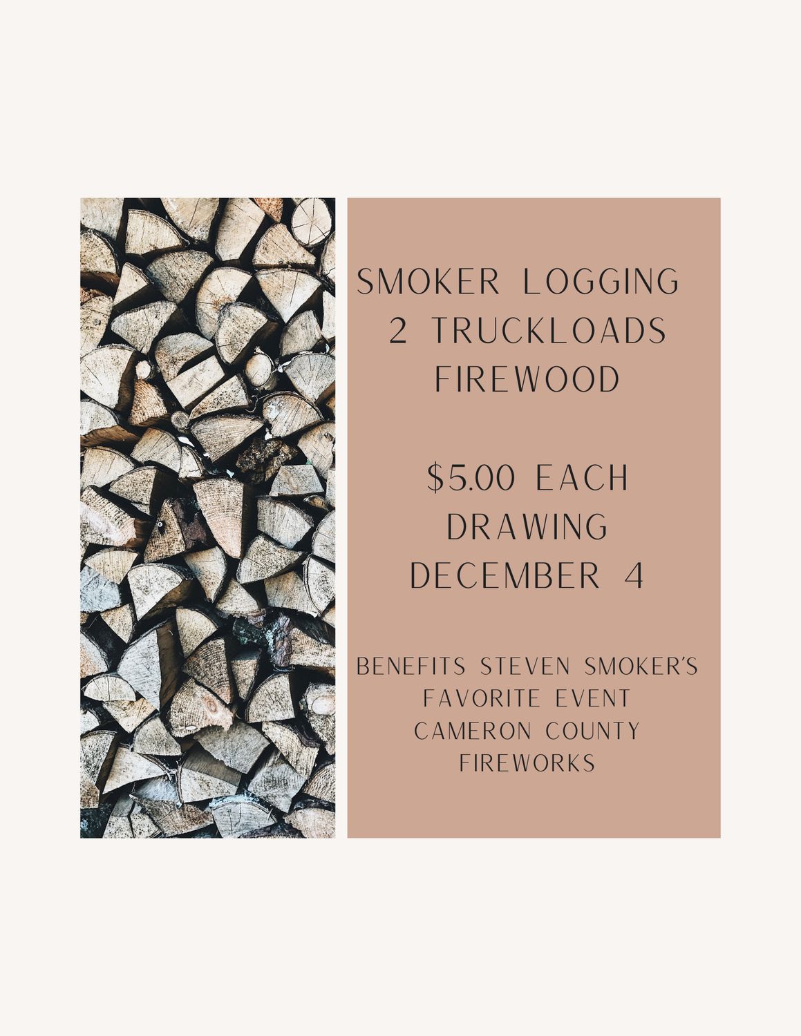 Fireworks Fundraiser wood